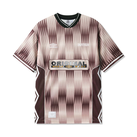 BUTTERGOODS X UMBRO // OPTICAL JERSEY // BROWN TAUPE