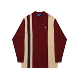 HELAS // KNIT POLO // FELLA LS // BURGUNDY