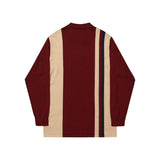 HELAS // KNIT POLO // FELLA LS // BURGUNDY