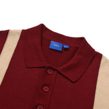 HELAS // KNIT POLO // FELLA LS // BURGUNDY