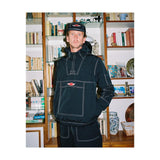 HELAS // SEAMS QUARTER ZIP HOODED JACKET // BLACK